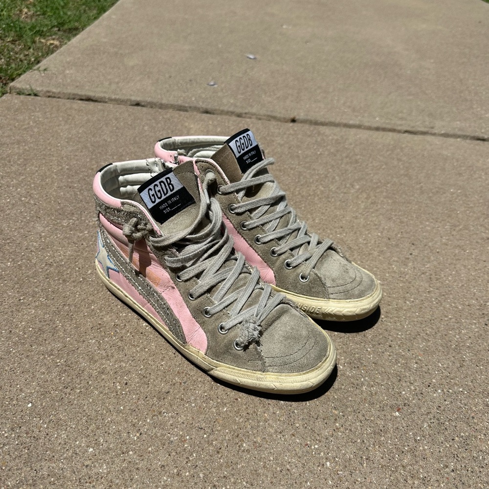 Golden Goose Pink Slides